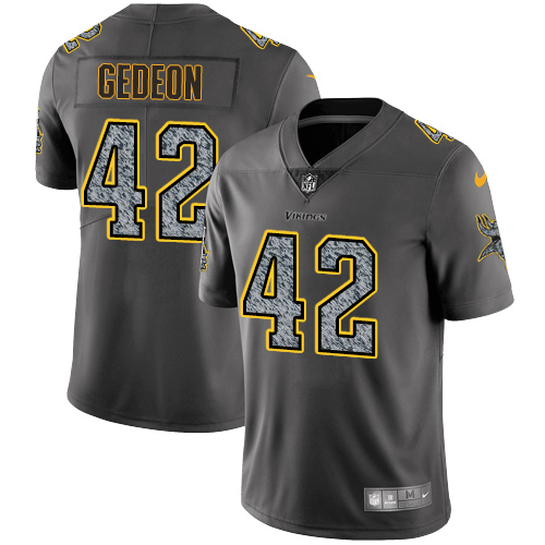 Minnesota Vikings #42 Limited Ben Gedeon Gray Static Nike NFL Men Jersey Vapor Untouchable